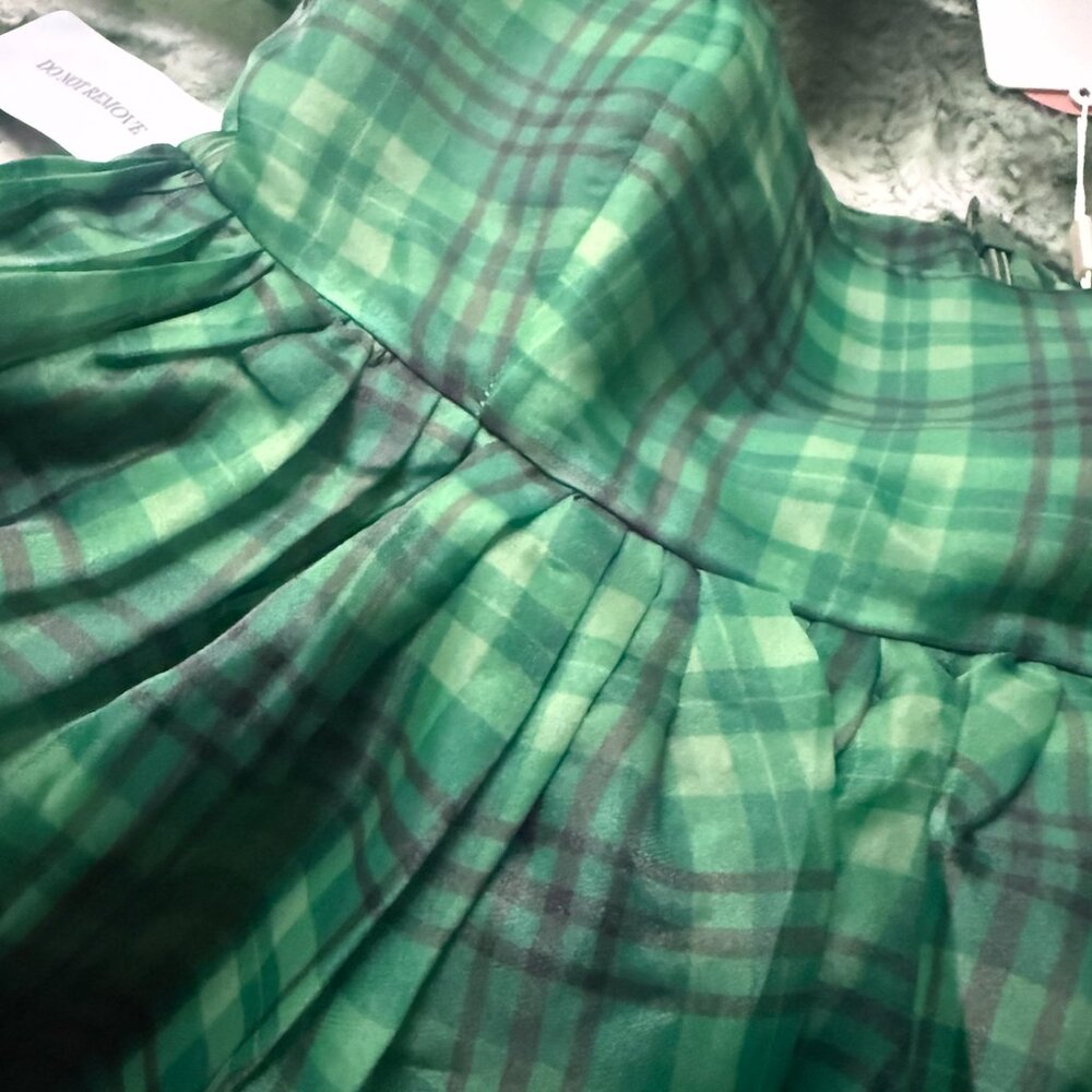 NWT Selkie The Beth Plaid Puff Dress size M - Picture 4 of 7